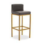 Dark Grey and Gold Finish Bar Chair