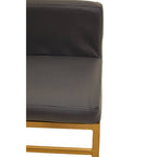Dark Grey and Gold Finish Bar Chair