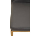 Dark Grey and Gold Finish Bar Chair