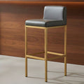 Dark Grey and Gold Finish Bar Chair
