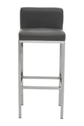 Dark Grey and Chrome Finish Bar Chair