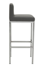 Dark Grey and Chrome Finish Bar Chair