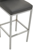 Dark Grey and Chrome Finish Bar Chair