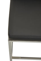 Dark Grey and Chrome Finish Bar Chair