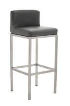 Dark Grey and Chrome Finish Bar Chair