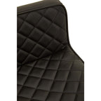 Black Leather Effect Adjustable Bar Chair with Gold Finish Base