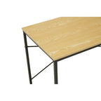 Light Oak Effect Desk with Black Finish Frame