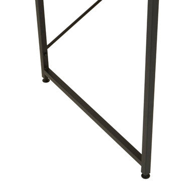 Light Oak Effect Desk with Black Finish Frame