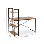 Red Pomelo Desk With Shelves