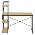 Light Oak Effect Desk With Shelves