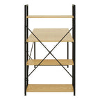 Light Oak Effect Desk With Shelves