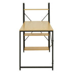 Light Oak Effect Desk With Shelves