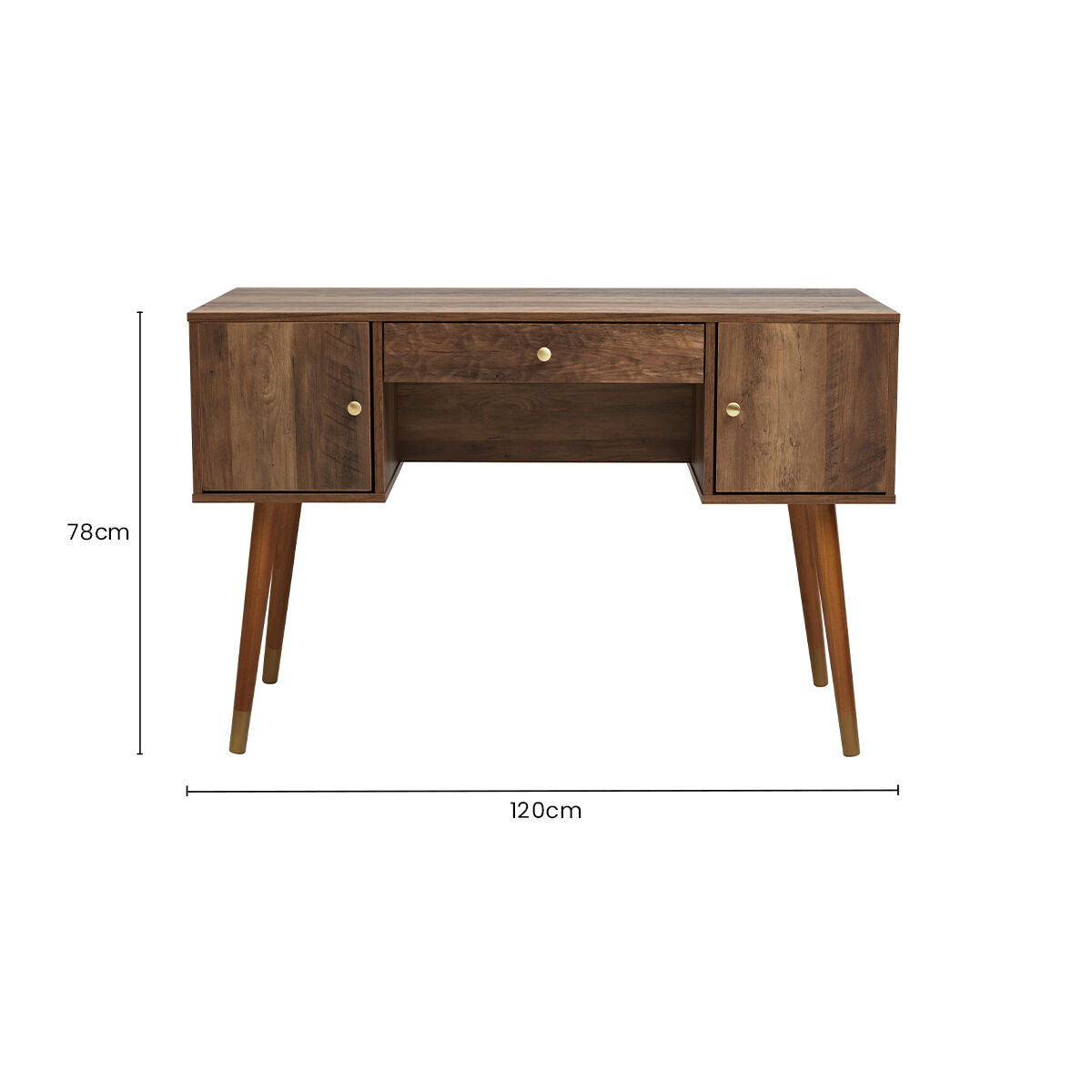Wood Effect 2 Door and 1 Drawer Desk