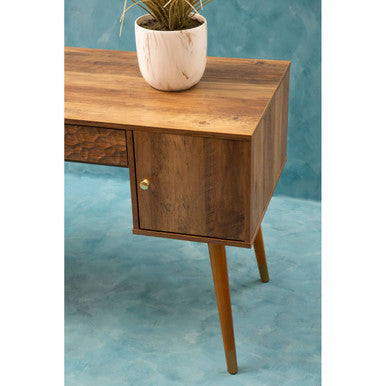 Wood Effect 2 Door and 1 Drawer Desk
