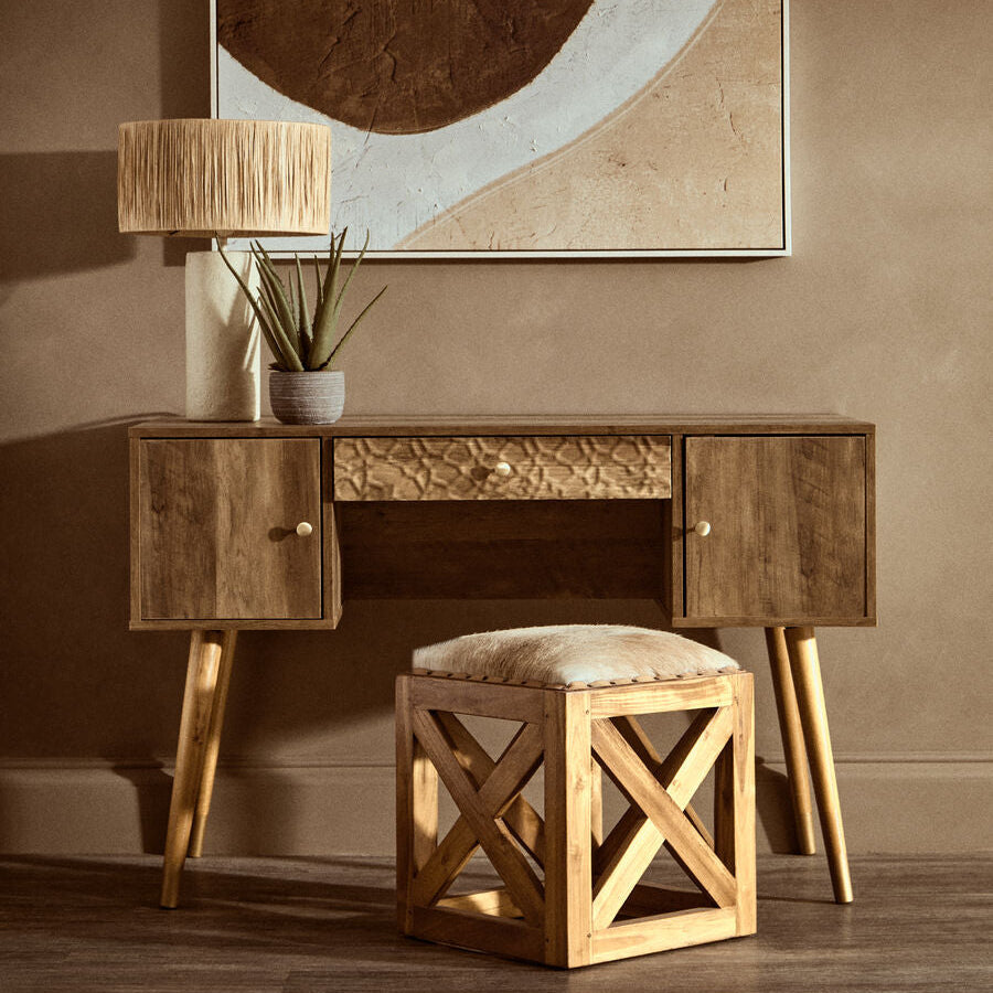Wood Effect 2 Door and 1 Drawer Desk
