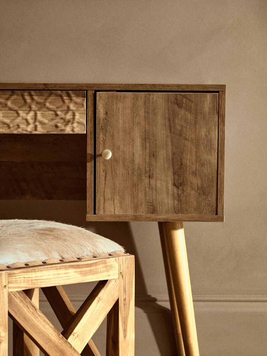 Wood Effect 2 Door and 1 Drawer Desk