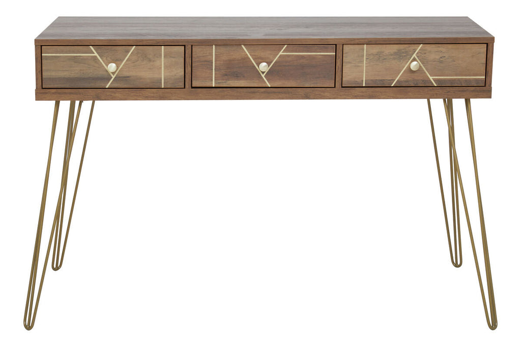 Wood Effect 3 Drawer Desk