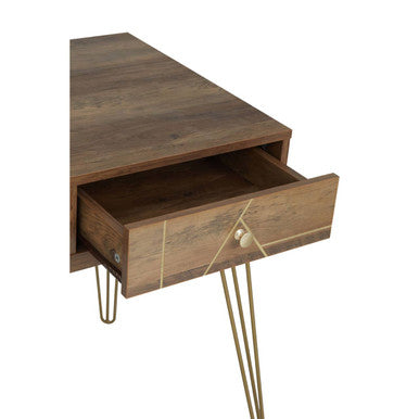 Wood Effect 3 Drawer Desk