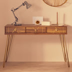 Wood Effect 3 Drawer Desk