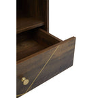 Wood Effect 3 Tier Shelf Unit with Drawer