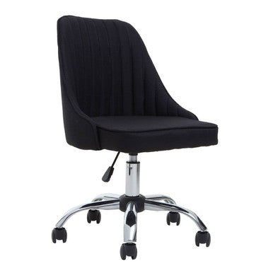 Black Fabric Home Office Chair