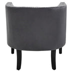 Studded Grey Velvet Chair