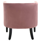 Pink Velvet Chair with Button Tufting