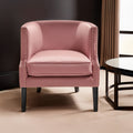 Pink Velvet Chair with Button Tufting