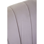 Mink Velvet Accent Chair with Black Legs and Padded Seat