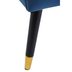 Midnight Blue Velvet Chair with Button Detail