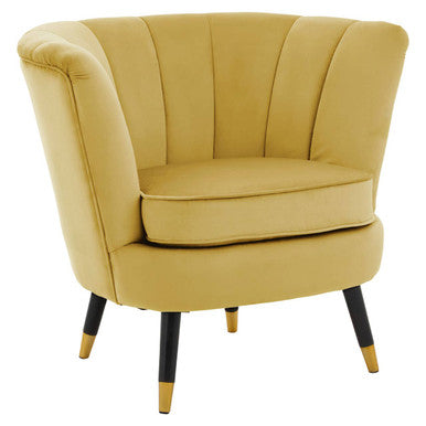 Pistachio Velvet Accent Chair with Channel Tufting