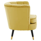 Pistachio Velvet Accent Chair with Channel Tufting
