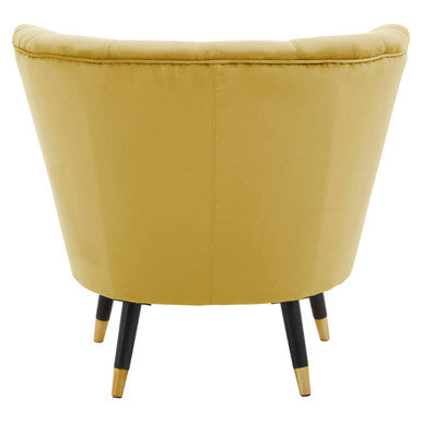 Pistachio Velvet Accent Chair with Channel Tufting