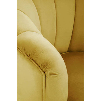 Pistachio Velvet Accent Chair with Channel Tufting