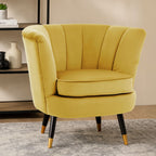Pistachio Velvet Accent Chair with Channel Tufting