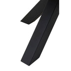 Natural Wood Veneer Top Round Dining Table with Black Metal Legs