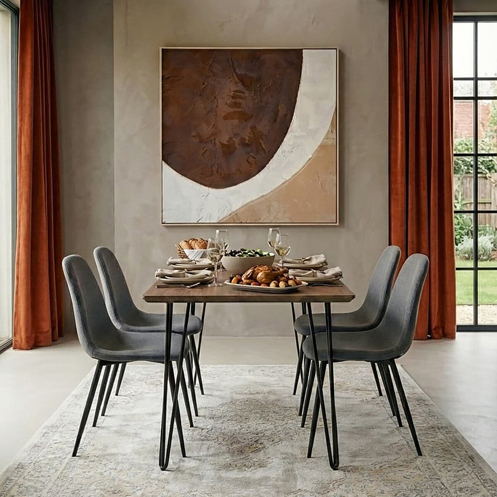 Grey Fabric Dining Chair