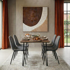 Grey Fabric Dining Chair