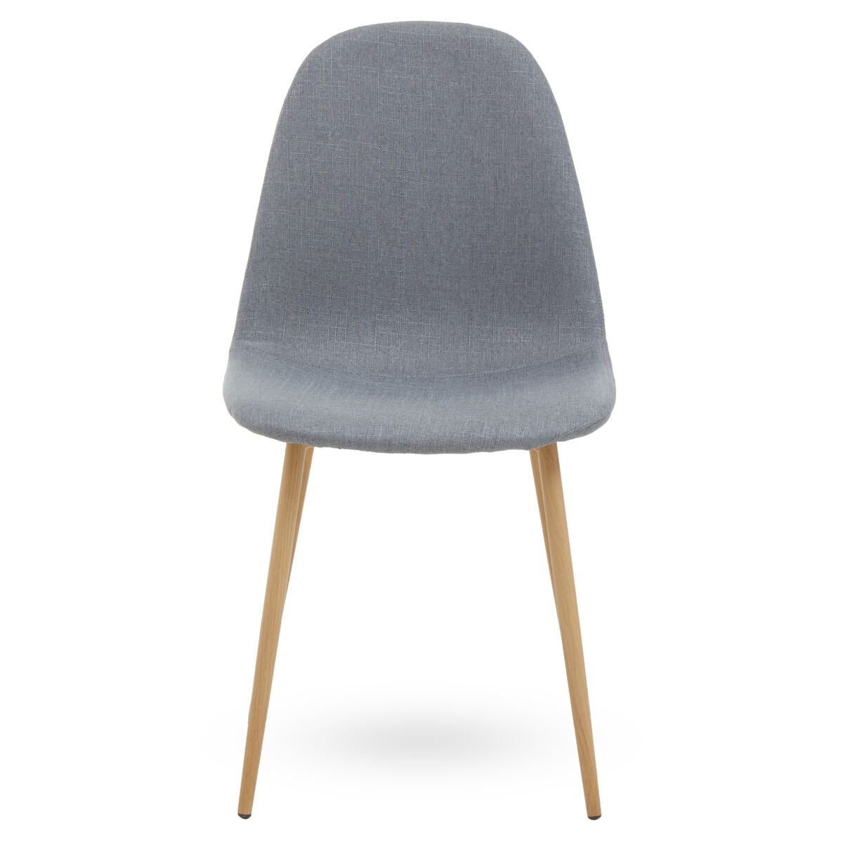 Grey Fabric Dining Chair with Wood Effect Legs