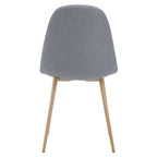 Grey Fabric Dining Chair with Wood Effect Legs