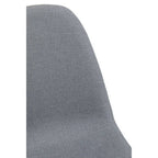 Grey Fabric Dining Chair with Wood Effect Legs
