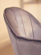 Grey Velvet and Gold Base Home Office Chair