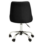Ribbed Black and Chrome Home Office Chair