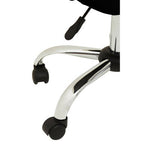 Ribbed Black and Chrome Home Office Chair