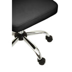 Ribbed Black and Chrome Home Office Chair