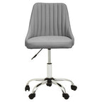 Grey Leather Effect Home Office Chair