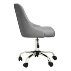 Grey Leather Effect Home Office Chair