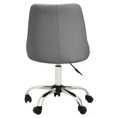 Grey Leather Effect Home Office Chair