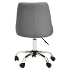 Grey Leather Effect Home Office Chair