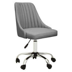 Grey Leather Effect Home Office Chair